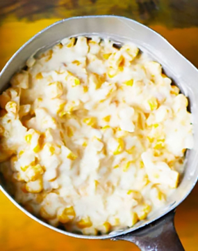Кукуруза со сливками и сыром
