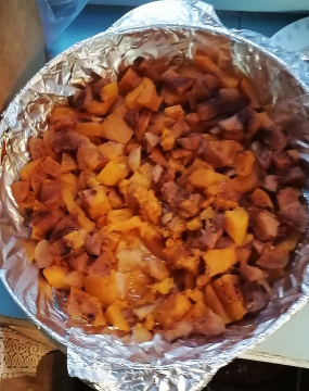 Гарбуз із яблуками